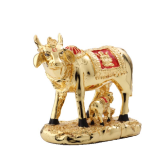 Cow With Calf - Gold