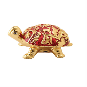 TURTOISE - GOLD WITH RED MEENAKARI