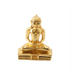 Gold Mahavir Ji with Base Small