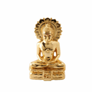 Gold Mahavir Ji with Chakra